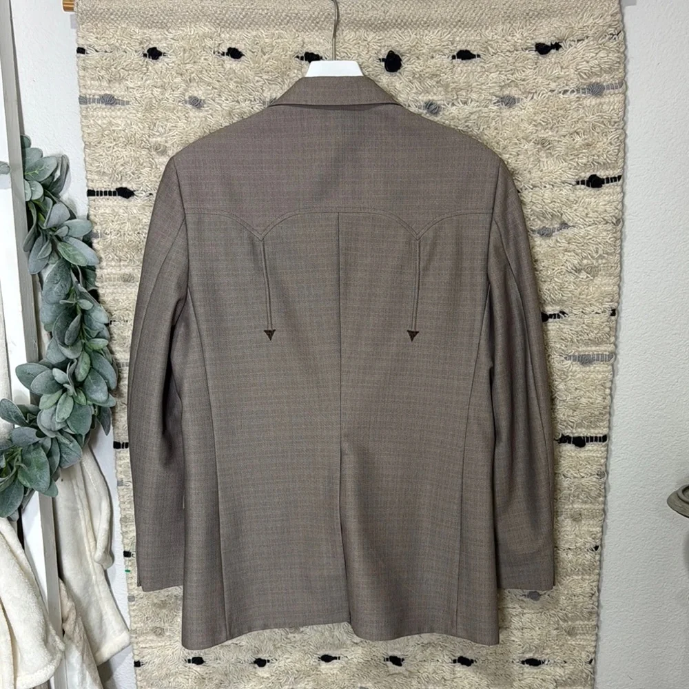 Circle S Men’s Donegal Brown Lambswool Western suit set size 42R / 36R